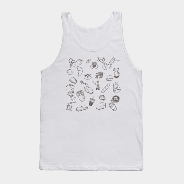 Copy of Coffee and Bread Tank Top by Smuchie